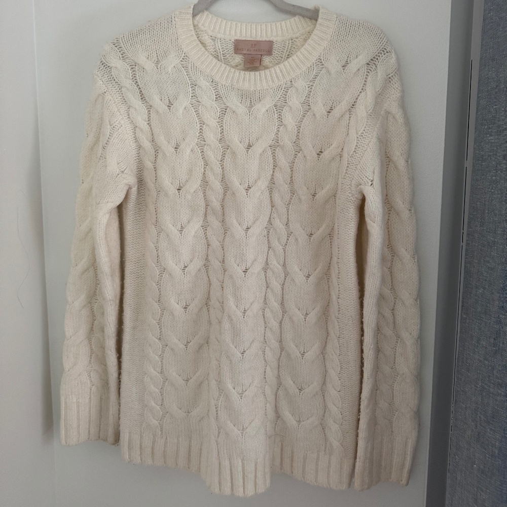 Rachel Parcell Cream Cableknit Sweater